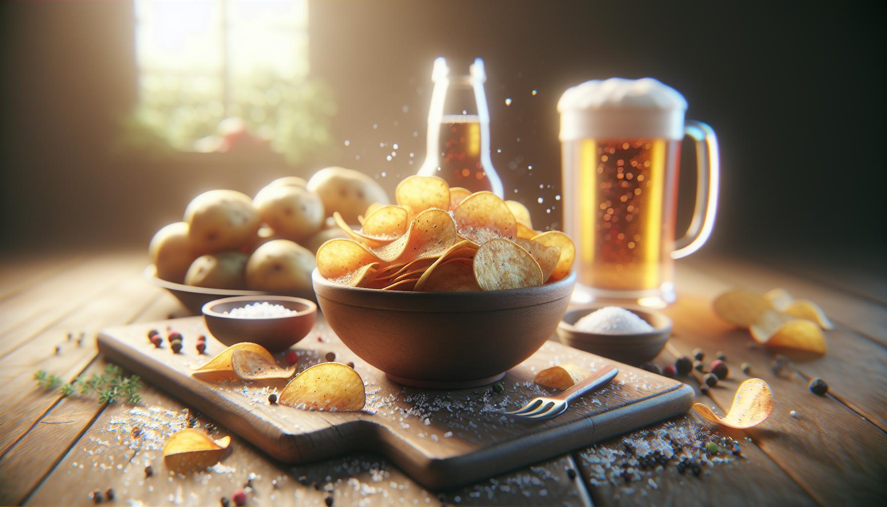 Bramborové lupínky sůl a pepř: Domácí recept na zdravější snack