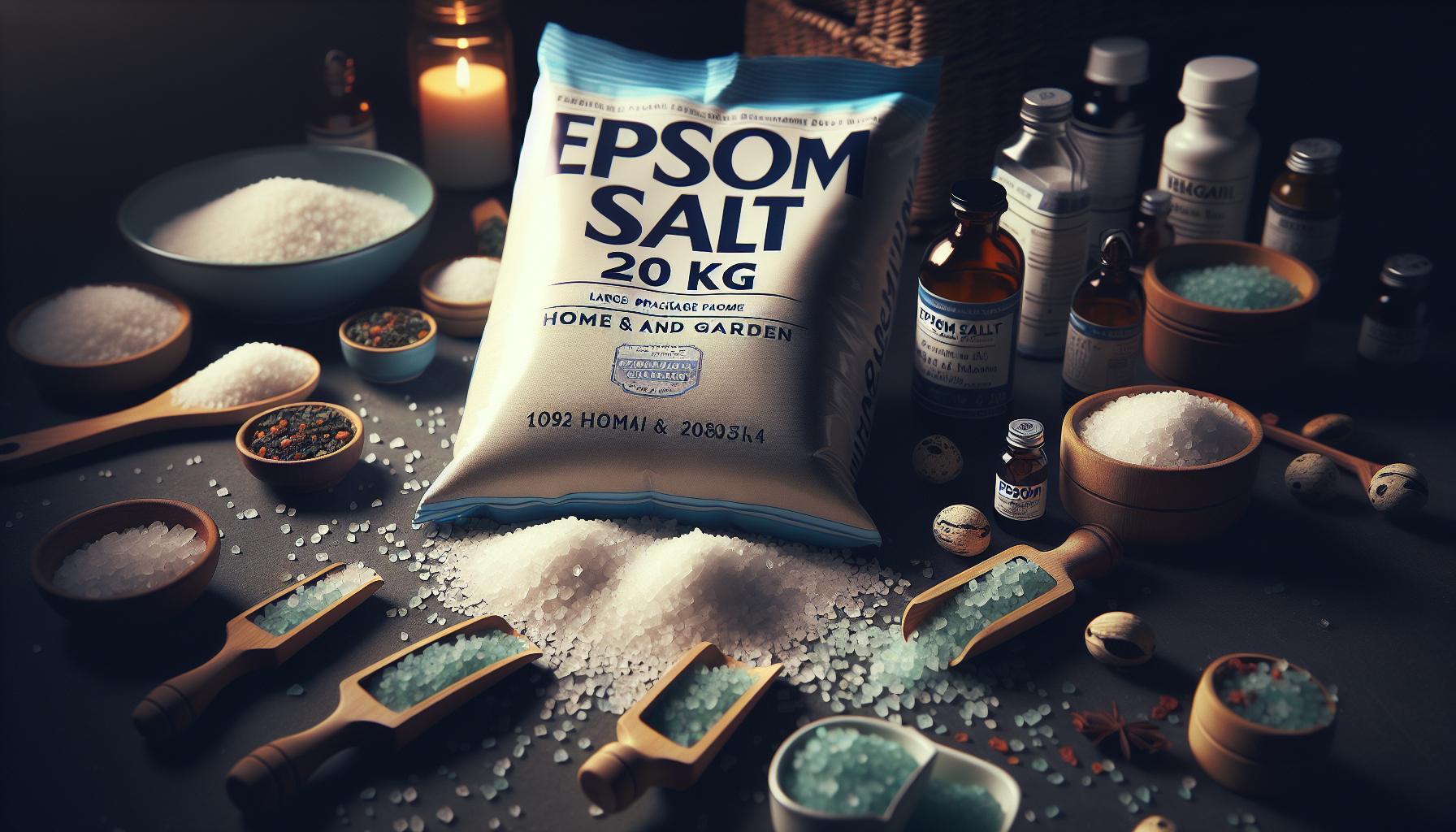 Epsomská sůl 20 kg: Velké balení pro domácnost i zahradu